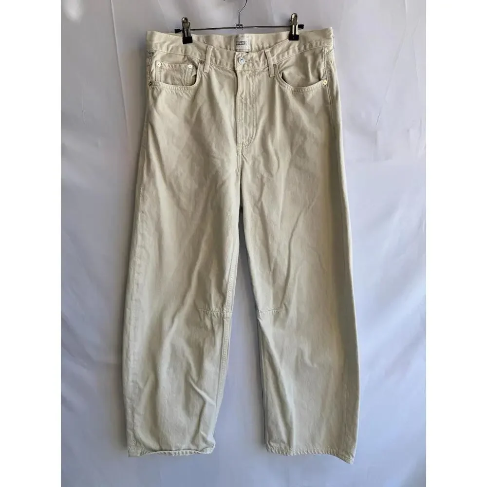 Citizens of Humanity Off-White Miro Barrel Jeans Size 31 - Picture 3 of 6